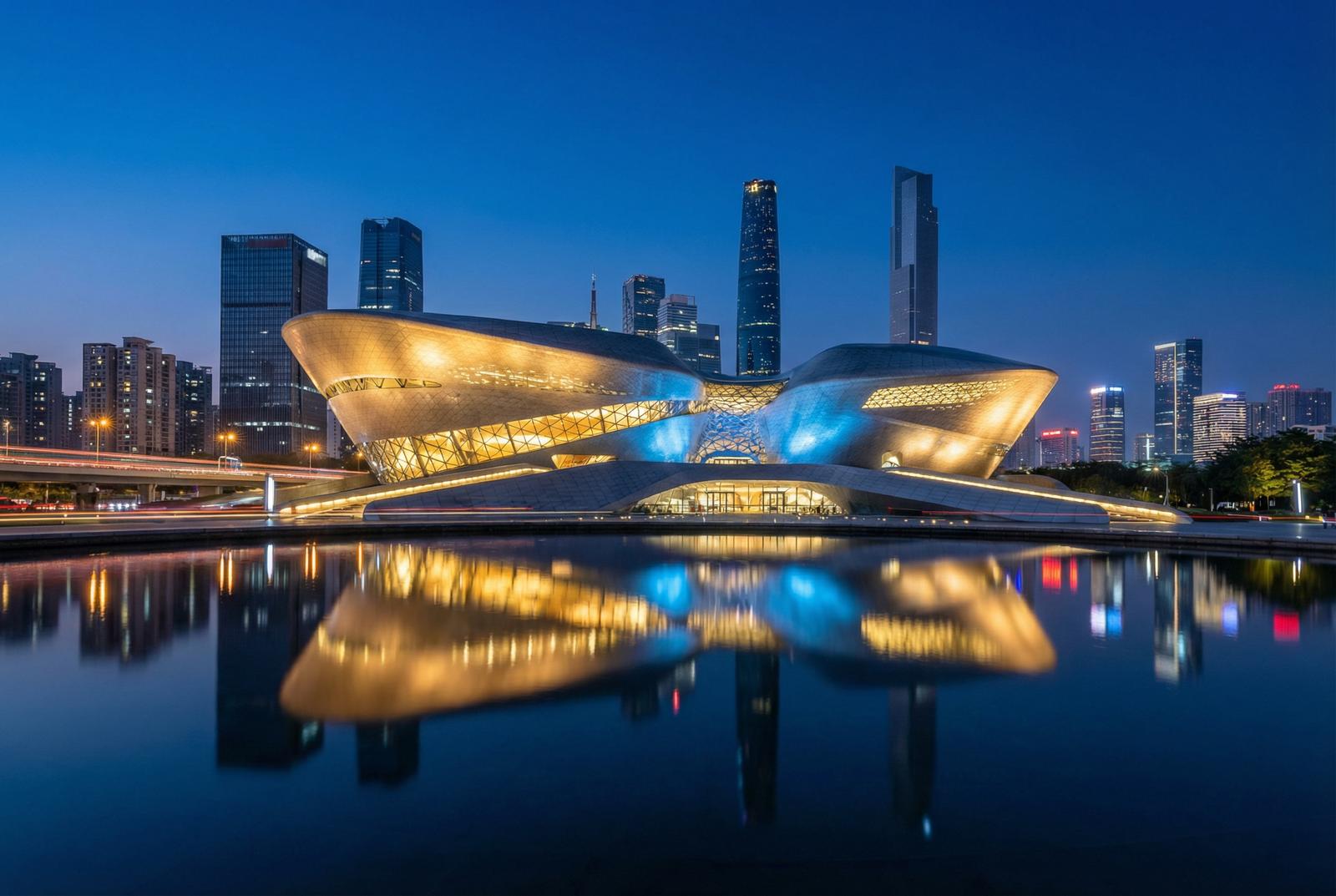 精神小妹广州大剧院夜景视频