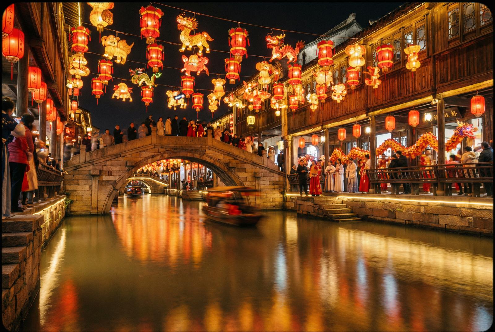 精神小妹夜景灯会视频